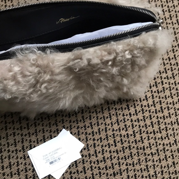 Philip lim 3.1 shearling clutch cosmetic case new - Picture 8 of 8